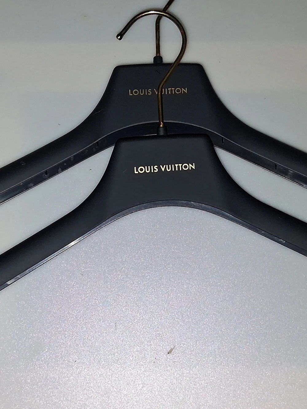 Louis Vuitton Black Hangers with Gold Hooks - Set of 2